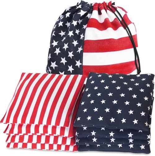 Nattork Cornhole Bags Set of 8 | Premium All-Weather Resistant Bean Bags - Regulation Size with Tote Bag