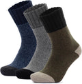 RockDove Men's Crew Socks - Thick Knit Wool Blend for Ultimate Comfort and Warmth