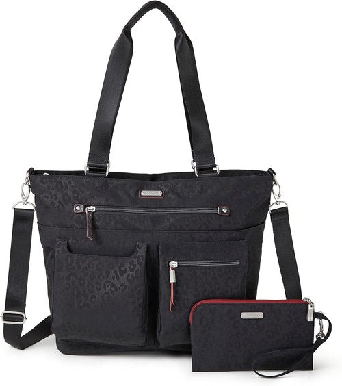 Baggallini Any Day Tote - Stylish Tote Bag with RFID Phone Wristlet for Secure Travel