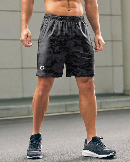 G Gradual Men's Athletic Running Shorts - Quick Dry with Zipper Pockets | 7", 5", 9" Sizes for Gym & Hiking