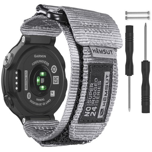 SMITHA Compatible with Garmin Forerunner 235, Rugged Replacement Watch Band Strap Wristband for 220/230/235/620/630/735XT/235 Lite Smart Watch for Women Men