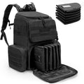 DSLEAF Tactical Range Pistol Backpack - 6 Pistol Cases & 9 Magazine Slots for Shooting & Hunting