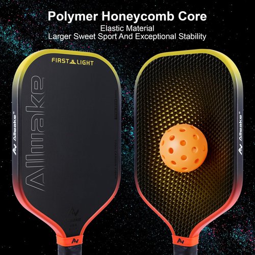 ALLWAKE Professional Pickleball Paddles - T700 Raw Carbon Fiber with Foam Injected Edges for Expanded Sweet Spot - Control & Power Paddle for All-Level Players ﻿ ﻿