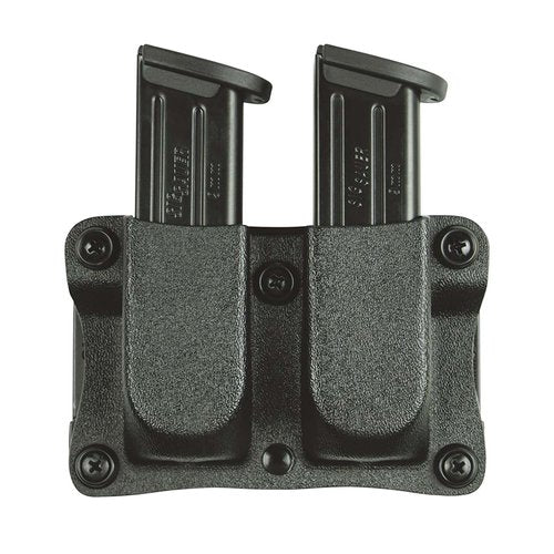 DeSantis Quantico Double Magazine Pouch- Pistol Magazine Holder, Fits SIG P365, Kimber R7 Mako, Mossberg MC2C, Springfield Hellcat, Hellcat Pro, Ruger MAX-9, S&W M&P 9 Shield Plus- Ambidextrous, Black