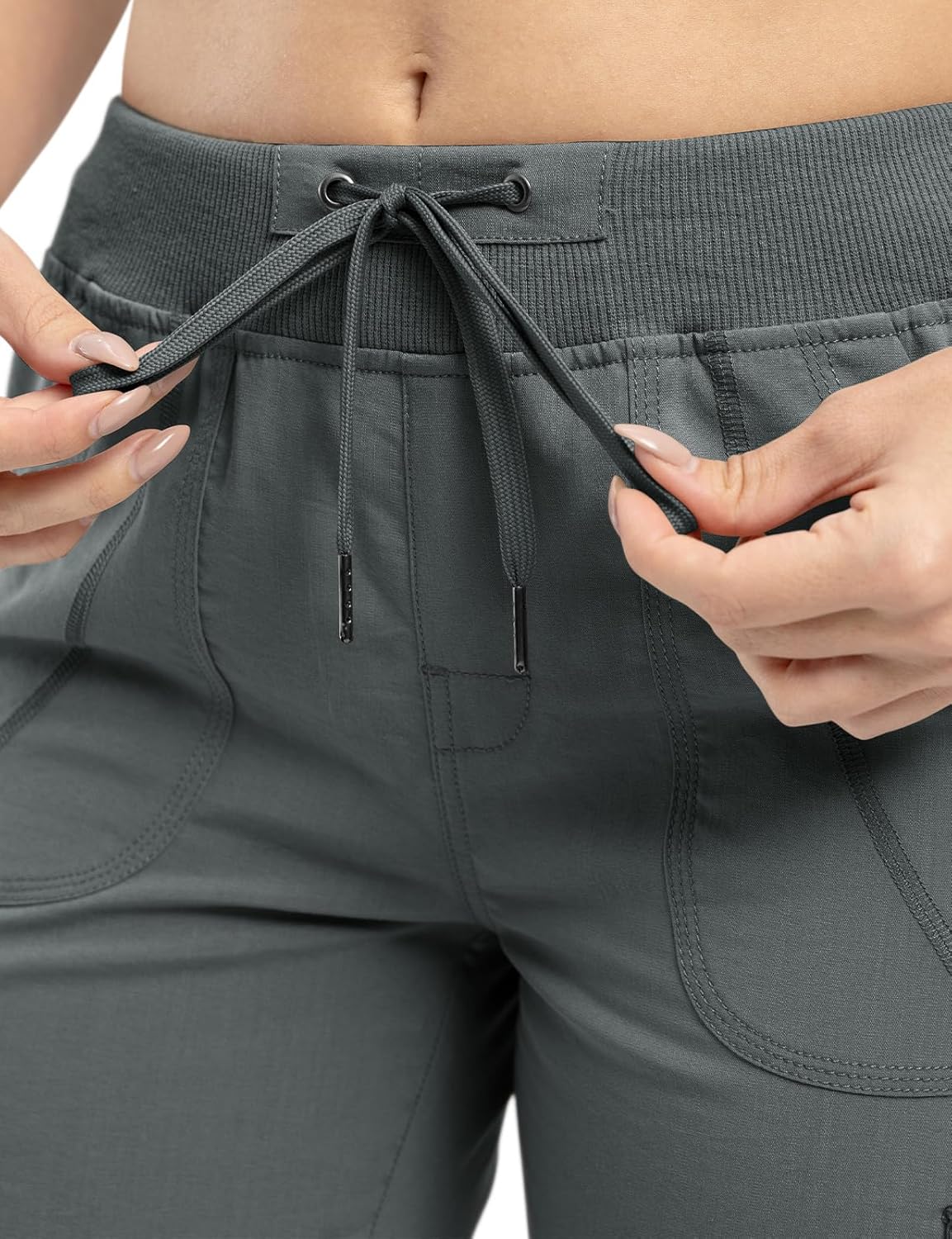 TBMPOY Women's Cargo Capris - Lightweight Quick-Dry Hiking Pants with 6 Pockets | Casual Outdoor Shorts