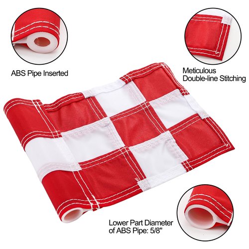 Bekith 4 Pcs Golf Flag Mini, Fade-Resistant 420D Nylon Golf Flags with Tube Inserted, Putting Green Flags for Yard Backyard Garden Practice, 8.5x6 Inch