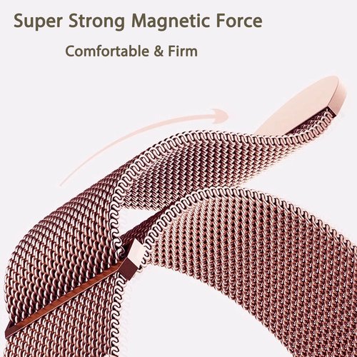 2 Packs Stainless Steel Metal Bands Compatible with Fitbit Versa 2 Bands Women, Metal Mesh Loop Adjustable Replacement Strap for Fitbit Versa/Versa Lite/Versa SE Smart Watch (S)
