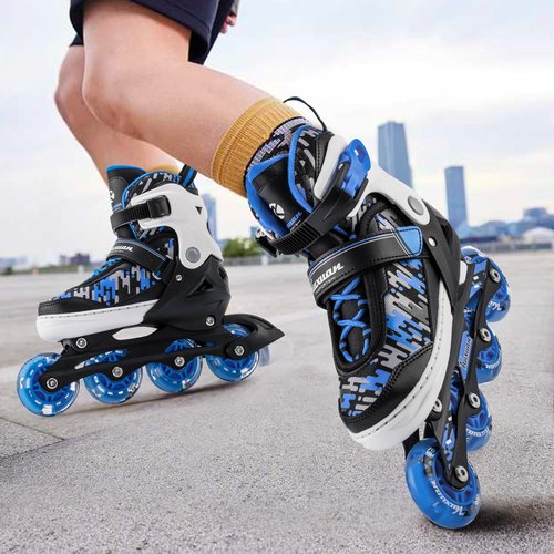 Kuxuan Skates Kids Inline Skates for Boys Girls Ages 5-8 6-12 8-12 Patines para Niños Niñas