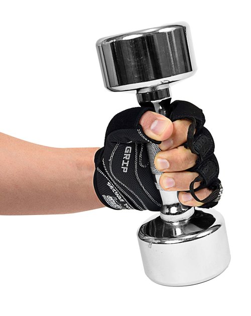 Weight Lifting Gloves 2017 Tips Protect Your Hands & Improve Your Grip Best Body Building Fitness Exercise Accessories (Black, Medium 7 5/8" - 8")