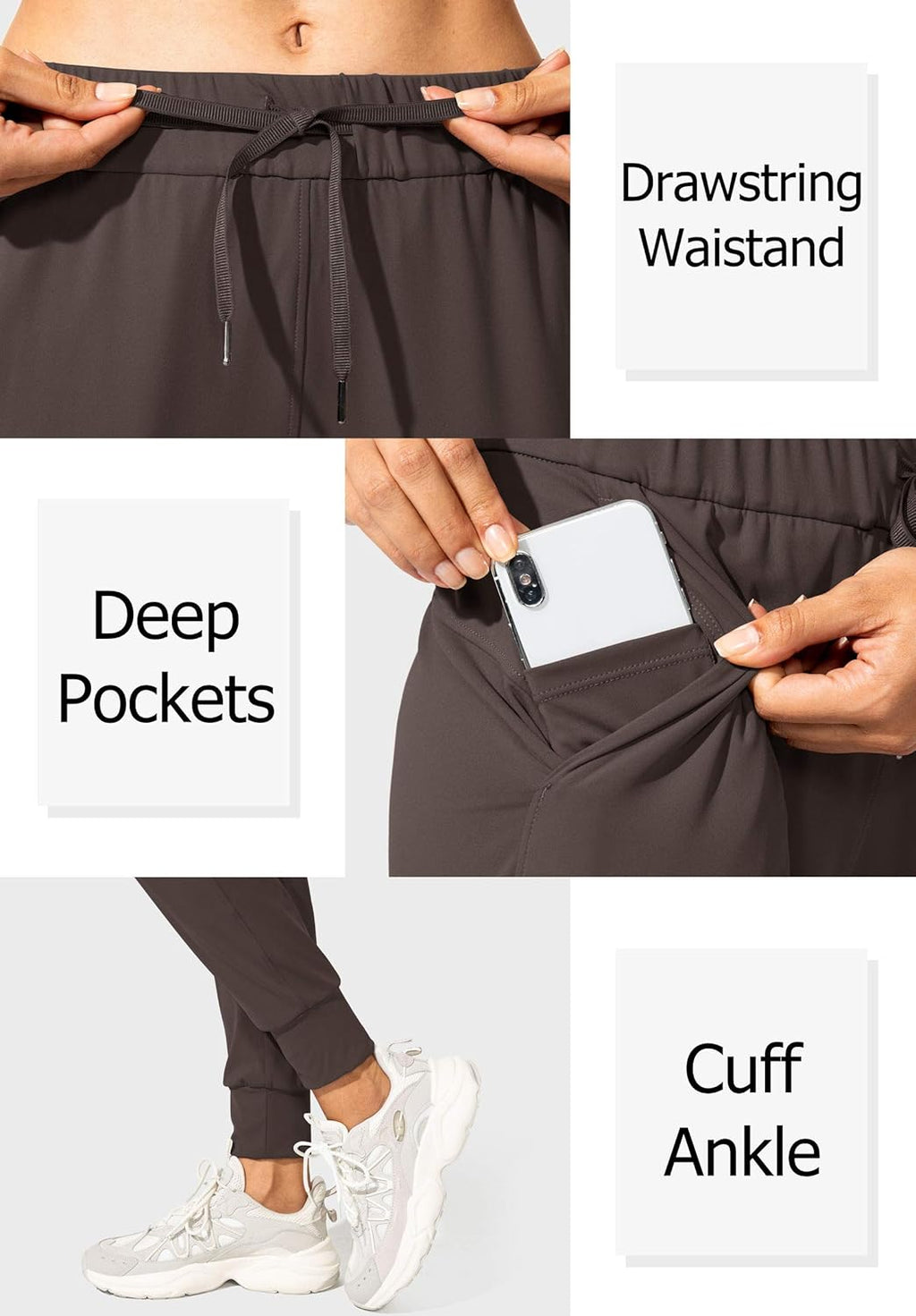 SANTINY Women's Joggers - Comfortable Running Sweatpants with Pockets | Ideal for Lounge & Workout