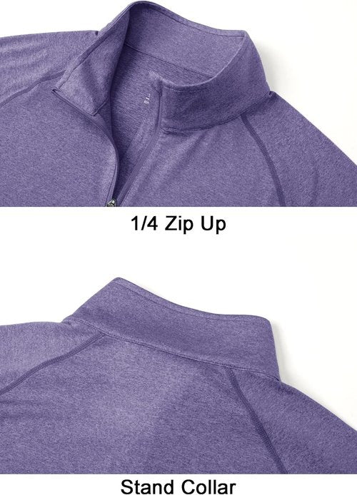 MAGCOMSEN Men's Lightweight 1/4 Zip Pullover | UPF 50+ Sun Protection Athletic Shirt