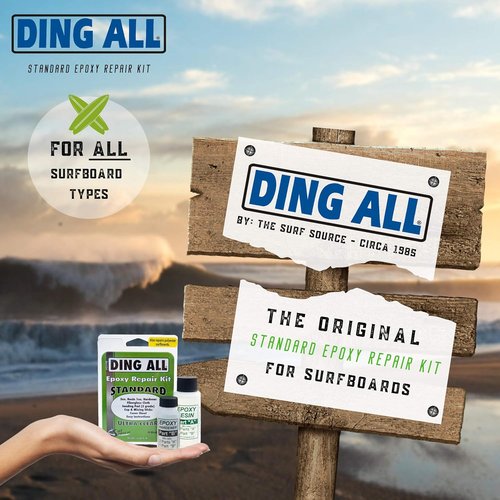 Ding All 3 Oz (84ml) Standard Epoxy Repair Kit for Epoxy and Polyester Surfboards Repairs