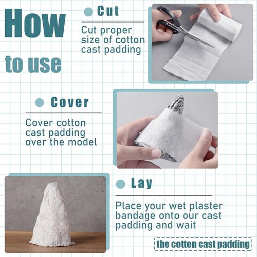 Nuanchu Cast Padding - Soft Individual Pack for Plaster Cloth & Bandage Art | 2 Inch x 8.8 Ft