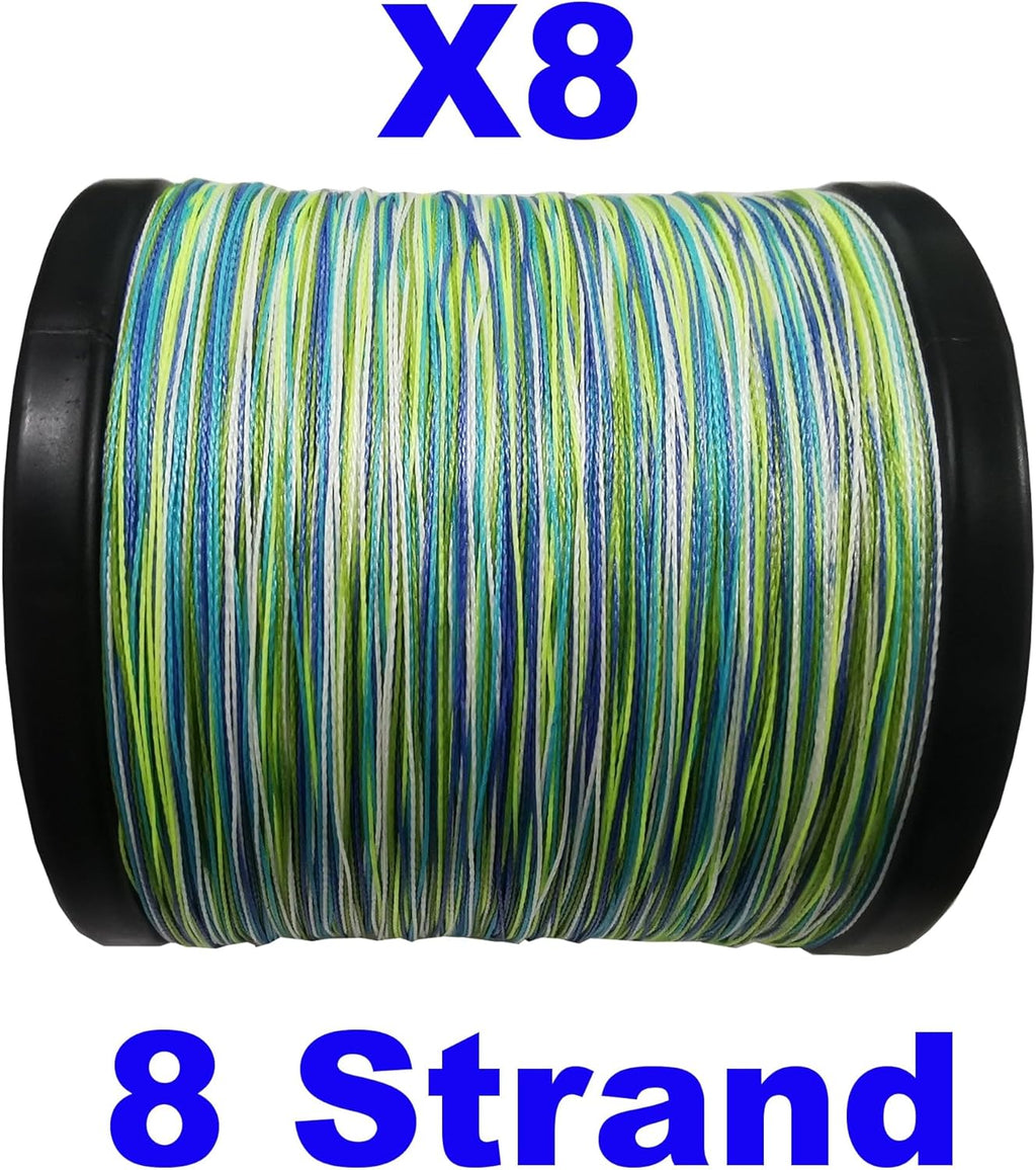 Reaction Tackle Braided Fishing Line - Pro Grade Power for Saltwater & Freshwater - High Visibility Colored Braid