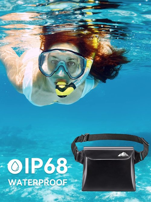 HEETA Waterproof Pouch - Touchscreen Dry Bag with Adjustable Waist Strap for Kayaking, Swimming & Beach | 2/3/4 Pack