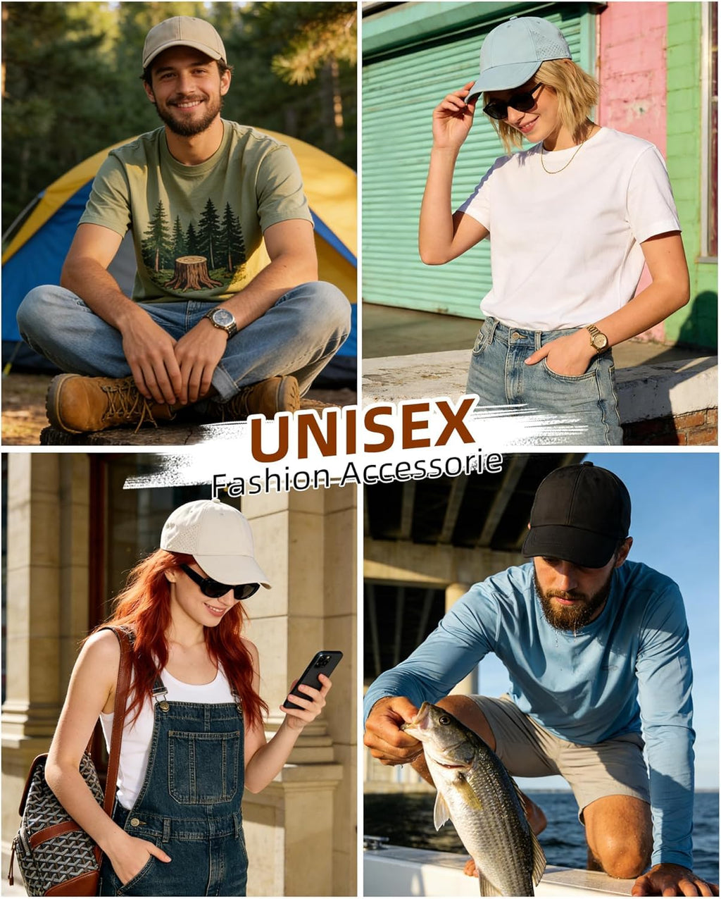 Rosoz Unisex Classic Baseball Cap - Vintage Style, UPF 50+ Protection | Adjustable & Foldable Travel Hat
