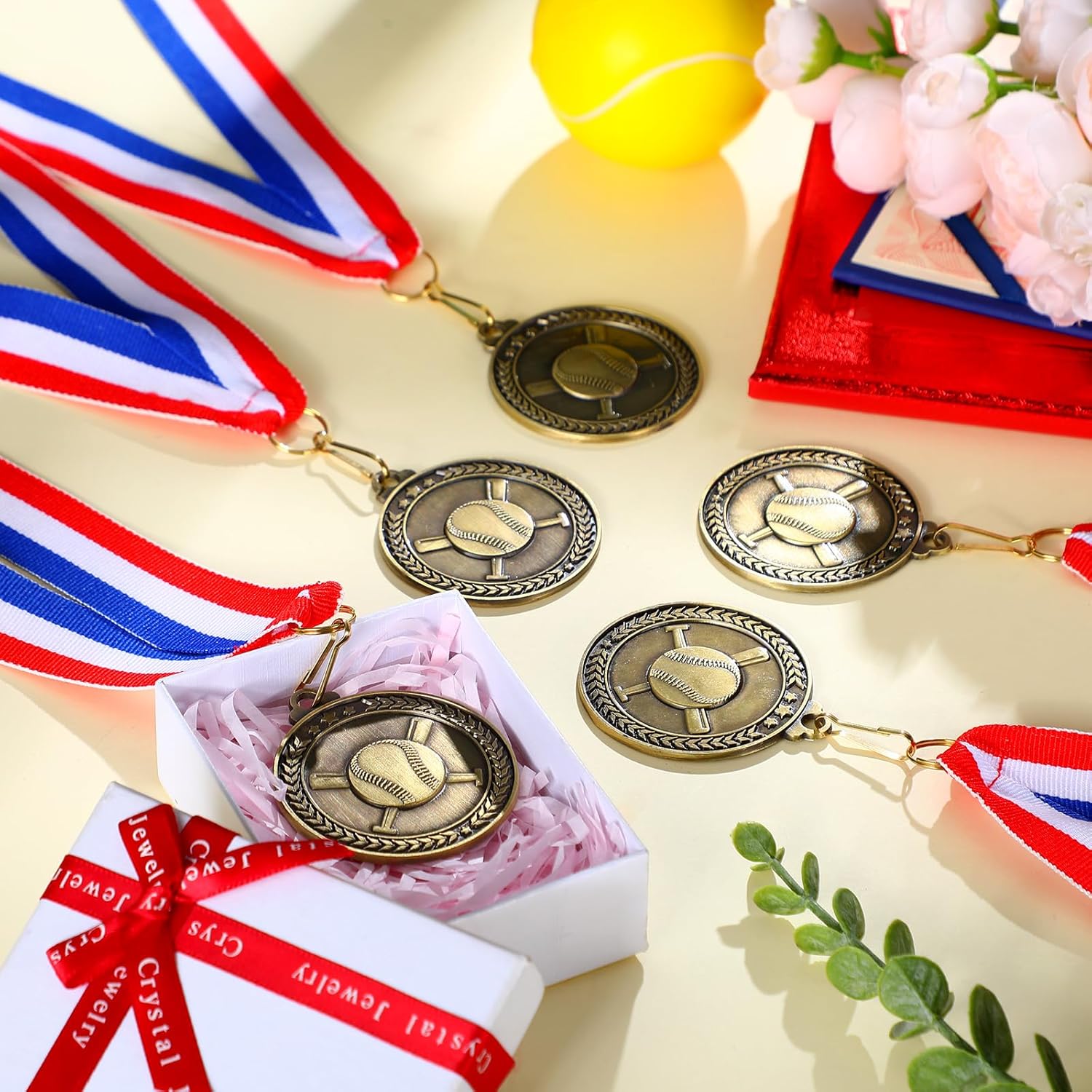 Remuuly Gold Sports Medals - 30 Pcs 2'' Awards for Basketball, Soccer, Baseball & More