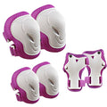 GEQID Knee Pads for Kids, Knee Elbow Pads and Wrist Guards Protective Gear Set ,for Rollerblading Skateboarding and Biking Scooter Skating to Child's 5-12 Years (Purple White)