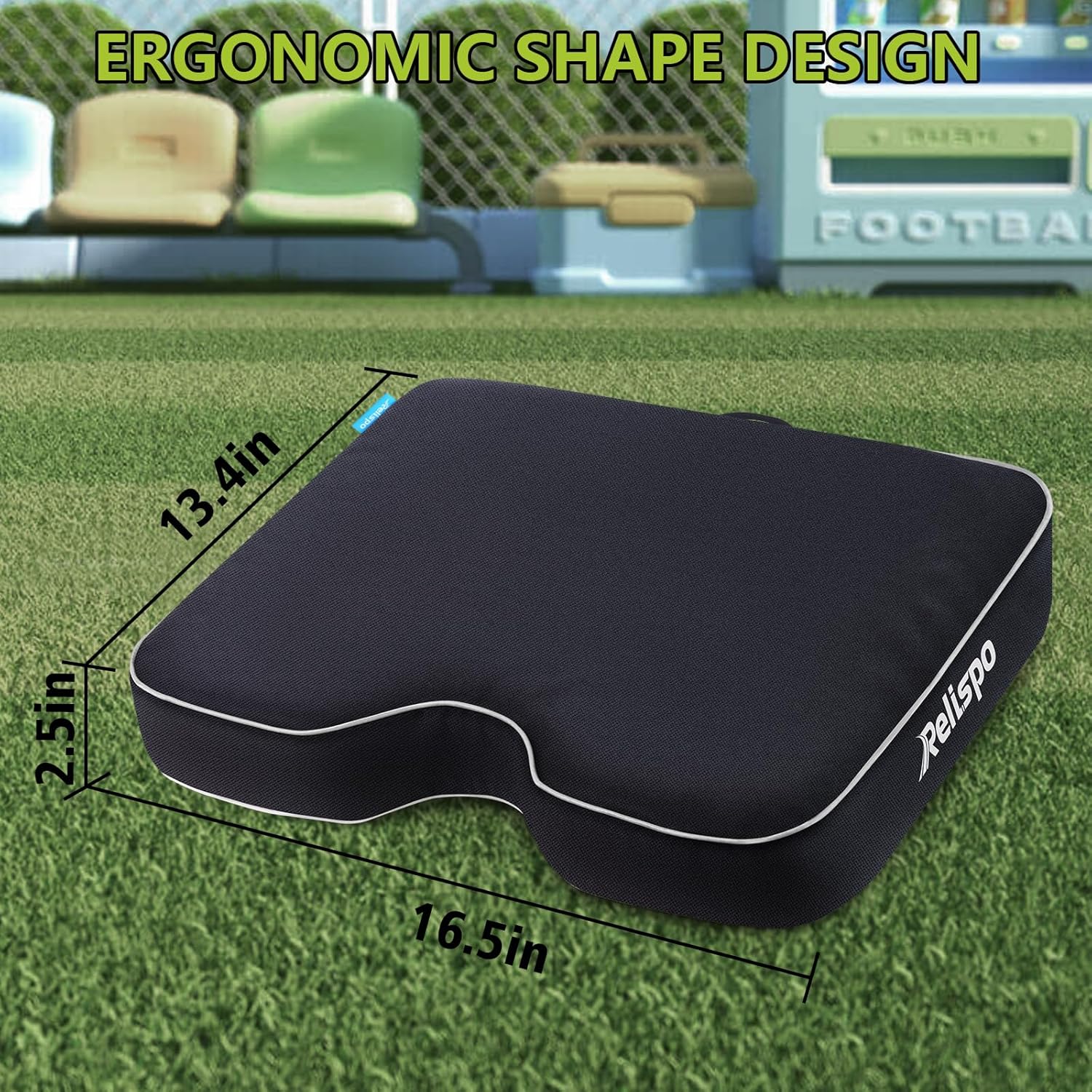 Skiennix Stadium Seat Cushion - Waterproof Extra Thick Memory Foam Bleacher Seat | Portable & Comfortable
