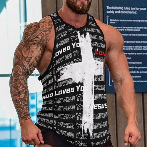 Domirica Men's 3D Print Tank Top - Casual Sleeveless Gym Shirt | Breathable Quick-Dry Sportswear