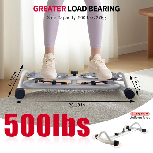 Waist Twister Ab Machine – Ab Twister Board for Exercise, Core & Waist Twisting Fitness Tool, Quiet Twist Exercise Machine with All-Metal Anti-Slip Footrest, 500 lbs Capacity, Home Gym Equipment
