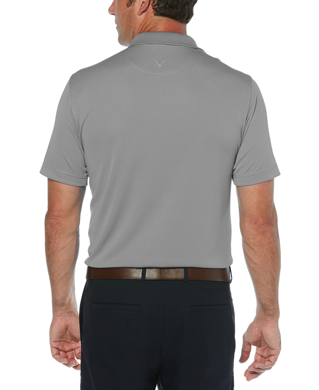 Callaway Men's Regular Short Sleeve Core Performance Golf Polo Shirt with Sun Protection (Size Small-4X Big & Tall), Smoked Pearl, Large