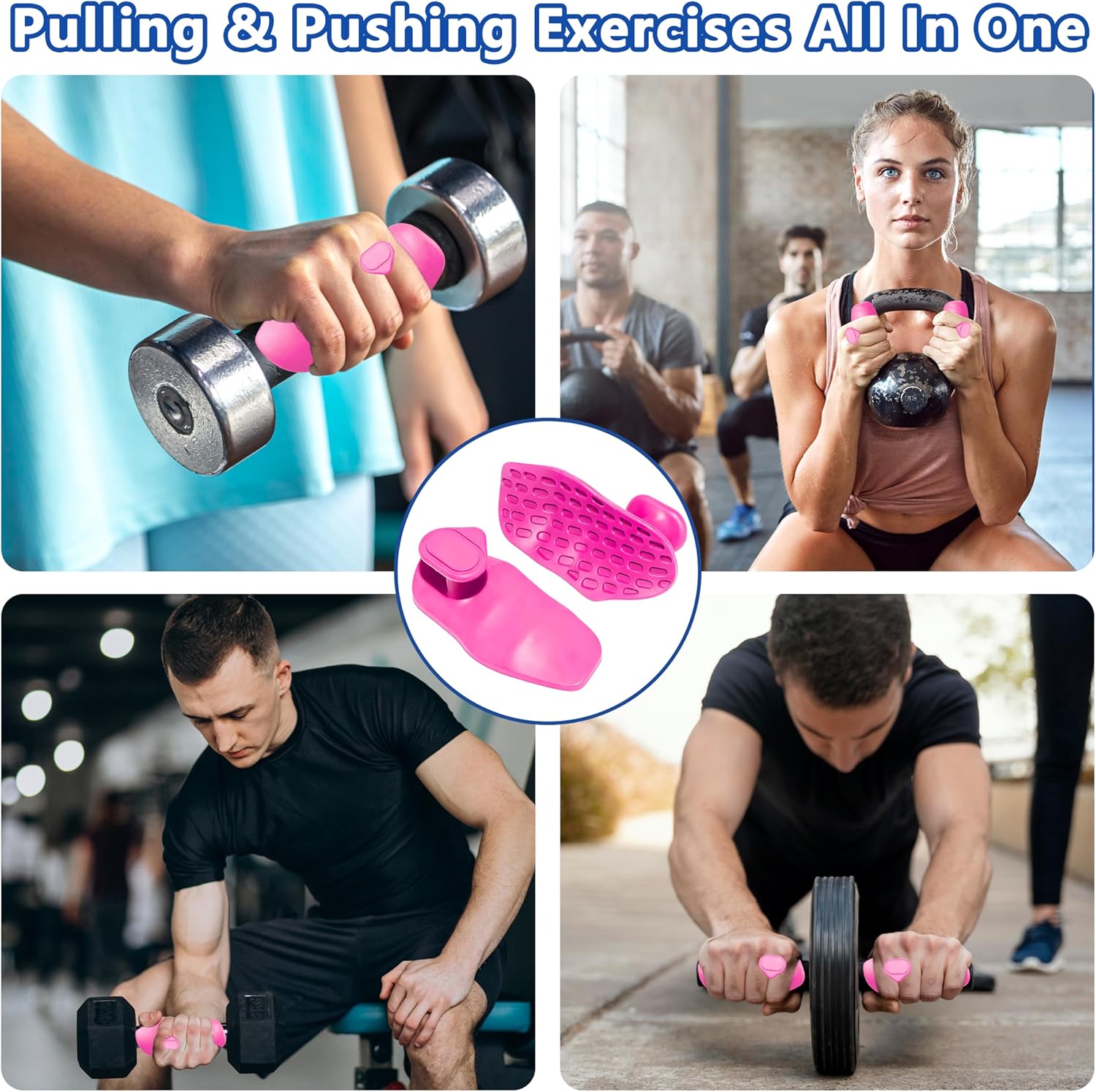 Ryptfit Silicone Gym Grips - Anti-Slip Weightlifting Gloves for Men & Women | Perfect for Barbell & Pull-Ups