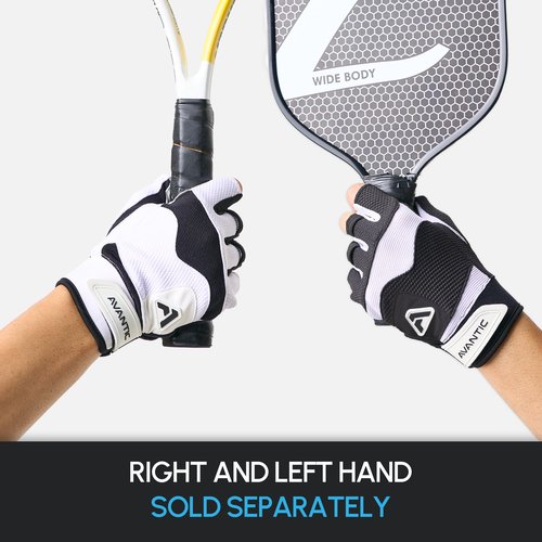 Avantic Pickleball Gloves for Men & Women, Fingerless Glove Right or Left Hand – Padel Tennis & Pickleball Gear + Accessories