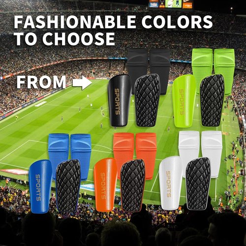 LPONJAR Soccer Shin Guards - Protective Shin Pads with Optimized Insert Pocket for Kids & Adults