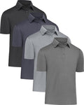 MLYENX Men's Polo Shirts - Quick Dry, Moisture-Wicking Casual Golf Tees | 4/5 Pack Options