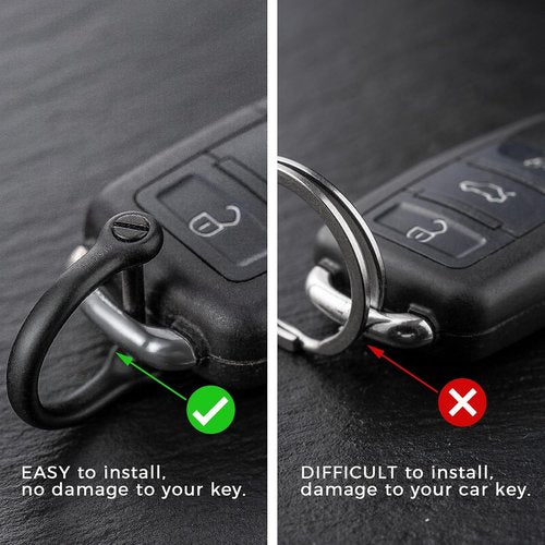 FEGVE Quick Release Magnetic Keychain, Detachable Magnet Key Chain Holder with Secure Lock & D Ring for Car Key Fob