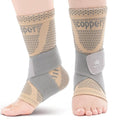 INDEEMAX Ankle Brace - Copper Infused Compression Sleeve for Pain Relief | Skin Silver, Size S