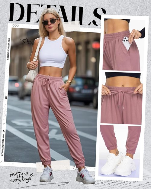 Mgput Women's Joggers - Ultra-Soft, Lightweight Sweatpants with Pockets for Gym & Jogging