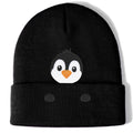 Penguin Gifts Beanie Hat for Women Men Penguin Lovers Funny Embroidered Cute Animal Knit Birthday Christmas Stocking Stuffers Decorations Gifts Stuff Decor Accessories Black