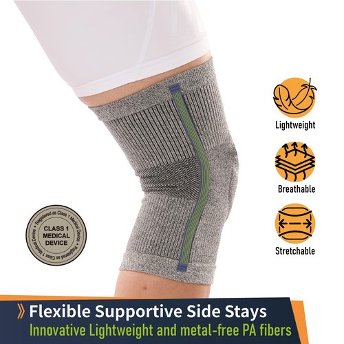 Comforband Premium Recovery Knee Compression Support – Germanium & Bamboo Charcoal Infused Knee Brace for Improved Circulation, Joint Stability, and Pain Relief (Large)