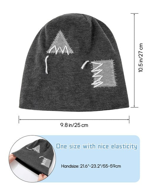AWAYTR Slouchy Beanie Hat for Women - Fashion Knit Skull Cap Lightweight Chemo Hats Nightcap for All Seasons (Black)