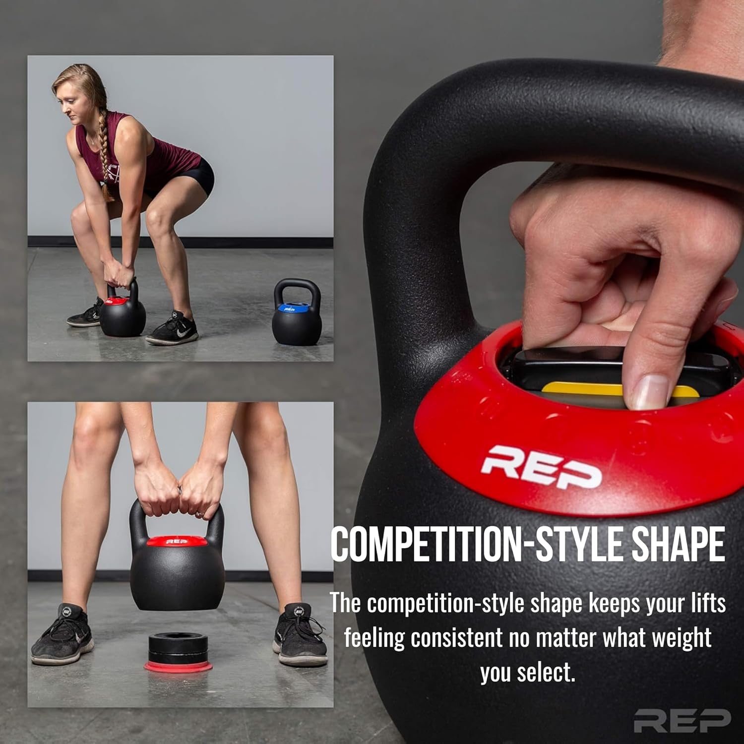 Rep Fitness Adjustable Kettlebell - Versatile Weight Set for Home Gym | 20–40 lb (9–18 kg) Options