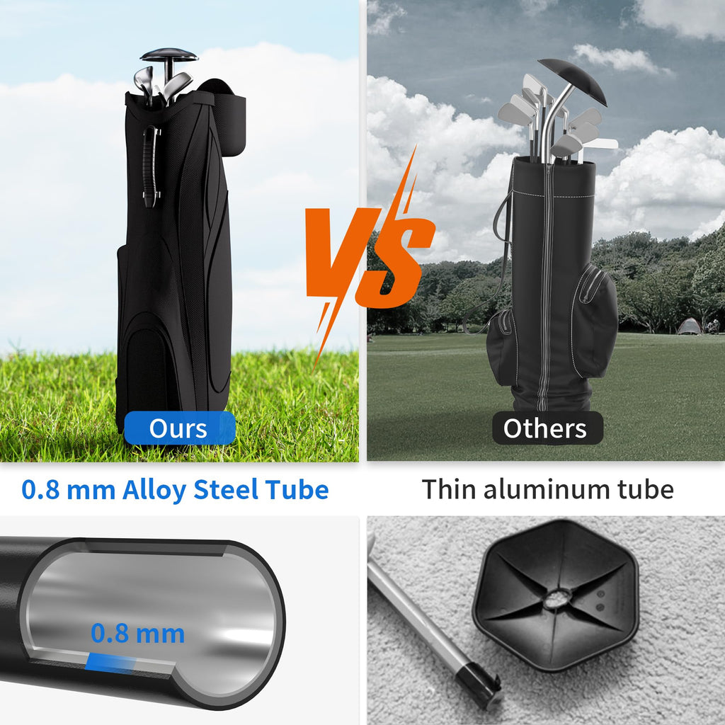 Scisum Golf Travel Bag Support Pole - Heavy-Duty Alloy Steel Golf Club Protector with ABS Cover, Adjustable 27-56 Inch, Tool-Free Installation for Travel Bags