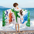 WERNNSAI Dinosaur Kids Beach Towel - Quick-Dry, Ultra-Absorbent, 30” x 60” for Boys | Perfect for Pool & Travel