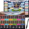AhfuLife World Cup Schedule Poster 2026 - A2 Size 23.3" x 16.5" | Soccer Tournament Wall Chart Decor
