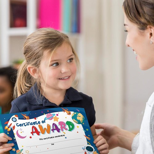 Lesnala 50 PCS Printable Award Certificates - Perfect for Teachers, Students & Kids | 8.3 X 11 Inches