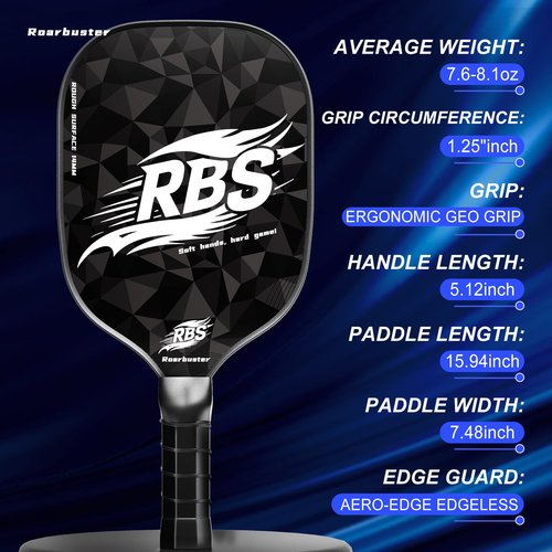 Professional Pickleball Paddle,Thermoformed T700 Carbon Fiber Pickleball Paddles with Enhanced Spin Surface, Expanded Sweet Spot