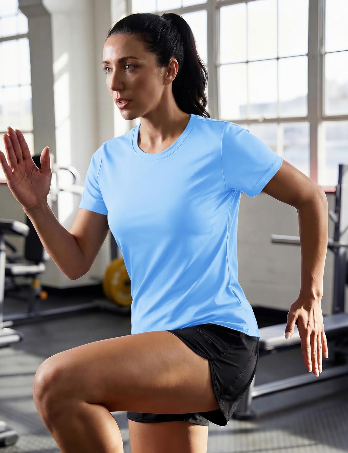 TACVASEN Women's Athletic Workout Shirt - Quick Dry, UPF 50+ Sun Protection Gym Tee - Perfect for Running