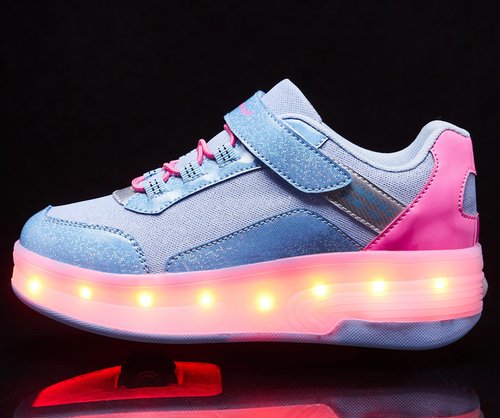 ANEFUN Kids LED Light-Up Roller Skate Shoes Fun Stylish Shoes with Wheels for Boys Girls for Birthdays Parties Christmas