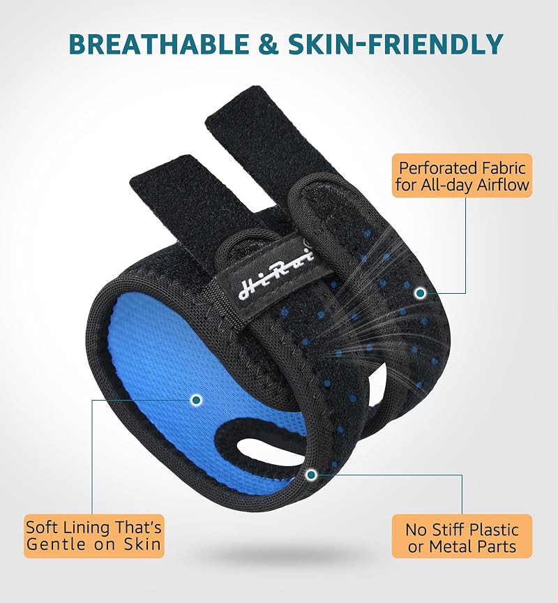 Adjustable Wrist Brace for TFCC Tears – Dual-Strap Support for Tennis, Gym & Daily Use (Black, 2 Pack)