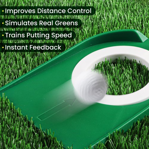FINGER TEN Golf Putting Cup with Numbered Flag Design 3 Pack, Durable Plastic Practice Cups Golf Training Aids, Lightweight Easy to Carry for Office Backyard Indoor Outdoor (Green-3 Pack)