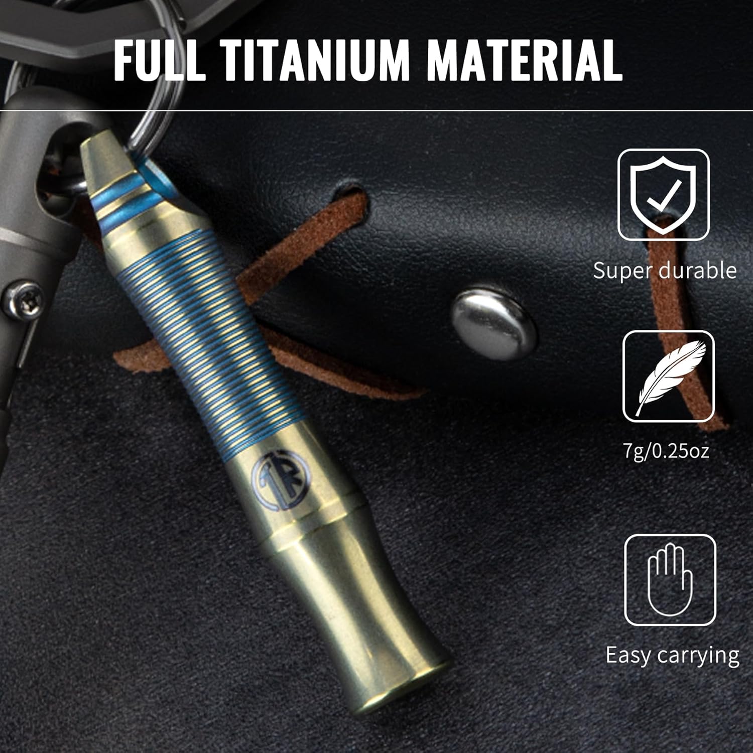 TACRAY Titanium Whistle - Ultra-Loud 120+ dB, Lightweight & Durable for Emergency Survival | Hiking & Camping