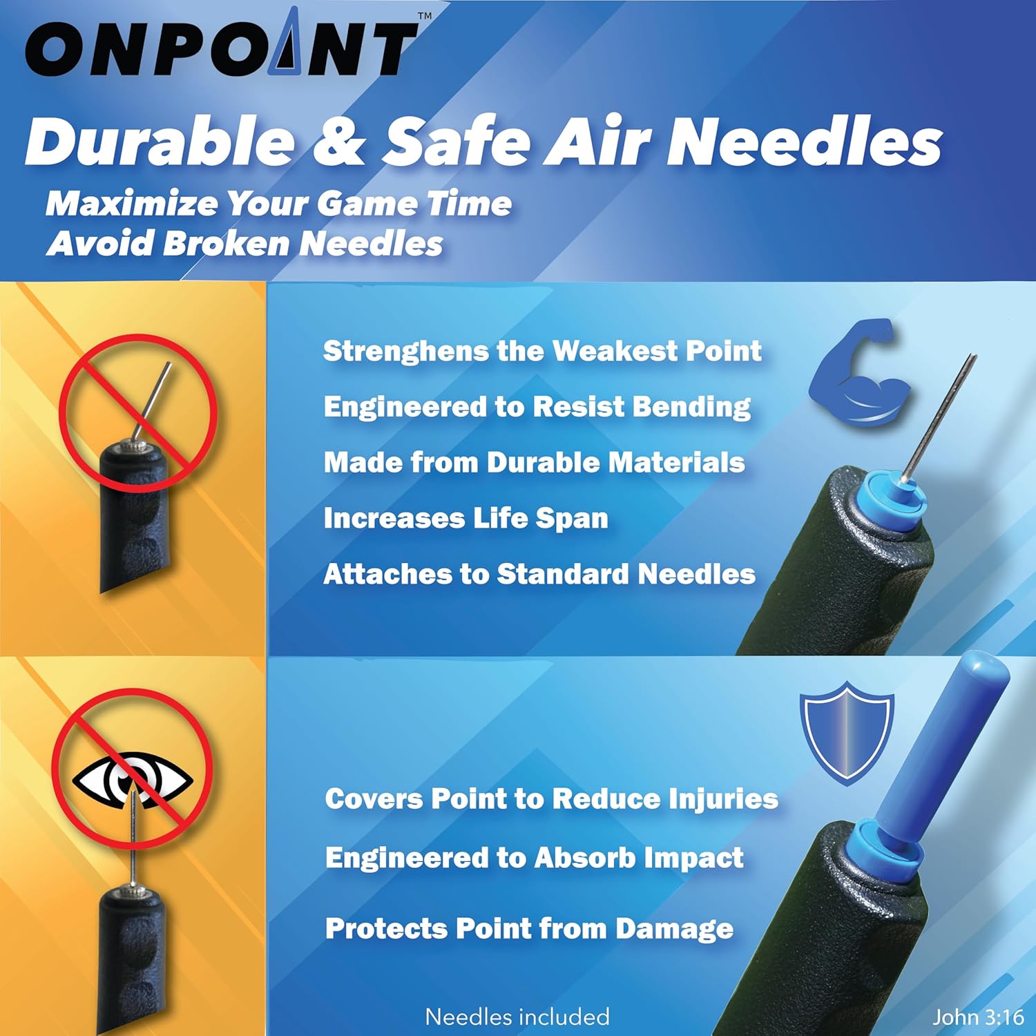 ONPOINT - No-Break Air Needle System | Durable & Reliable | 3 Pack
