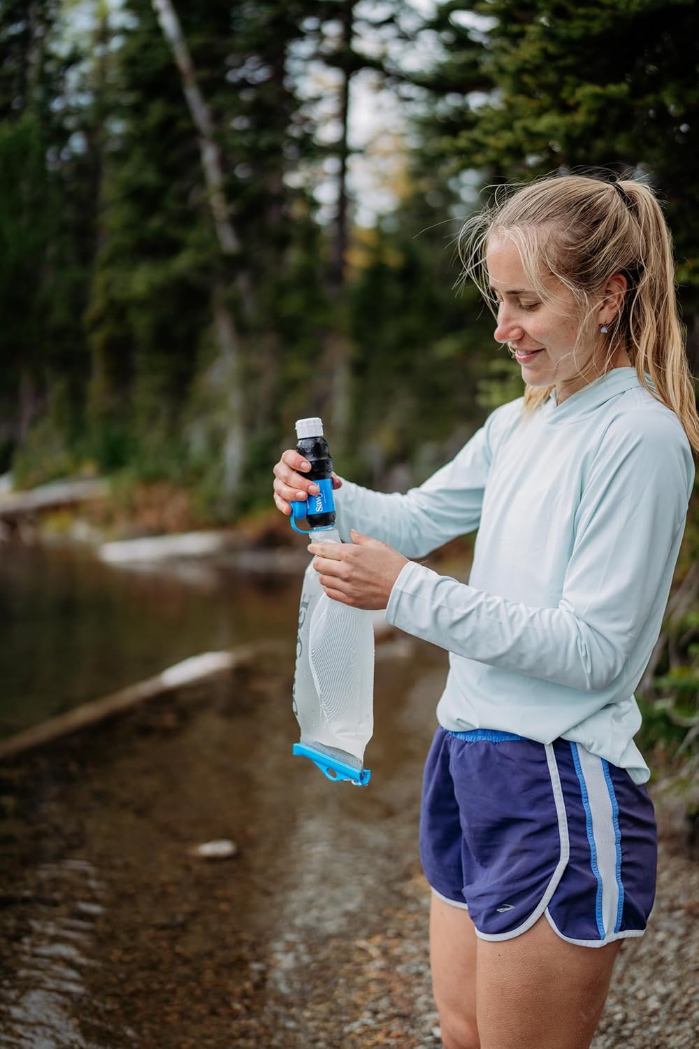 Sawyer Squeeze Water Filtration System - Cnoc 2L Premium Bladder - Clear & Portable Solution