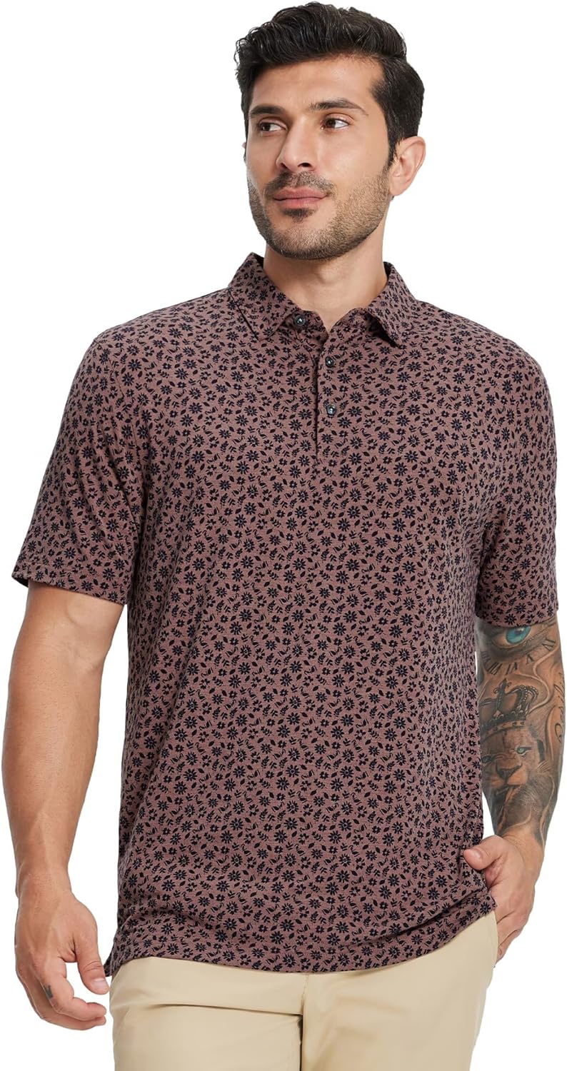 Skiennix Men's Golf Polo Shirt - Short Sleeve Moisture-Wicking Performance | Casual Athletic Fit